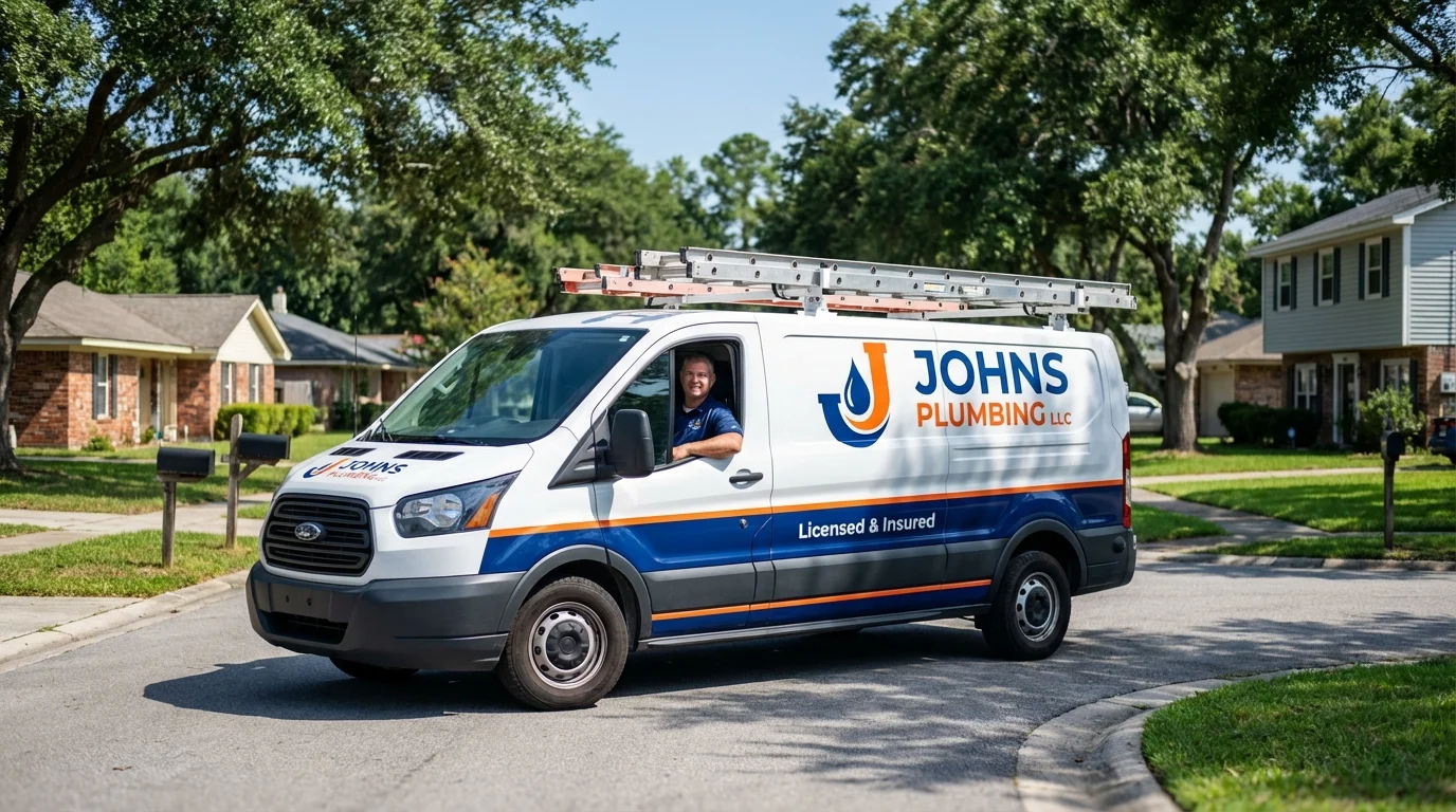 Johns Plumbing LLC service van in Seward, AK